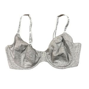 Victoria’s Secret Unlined Gray T-shirt Underwire Bra Size 38DD